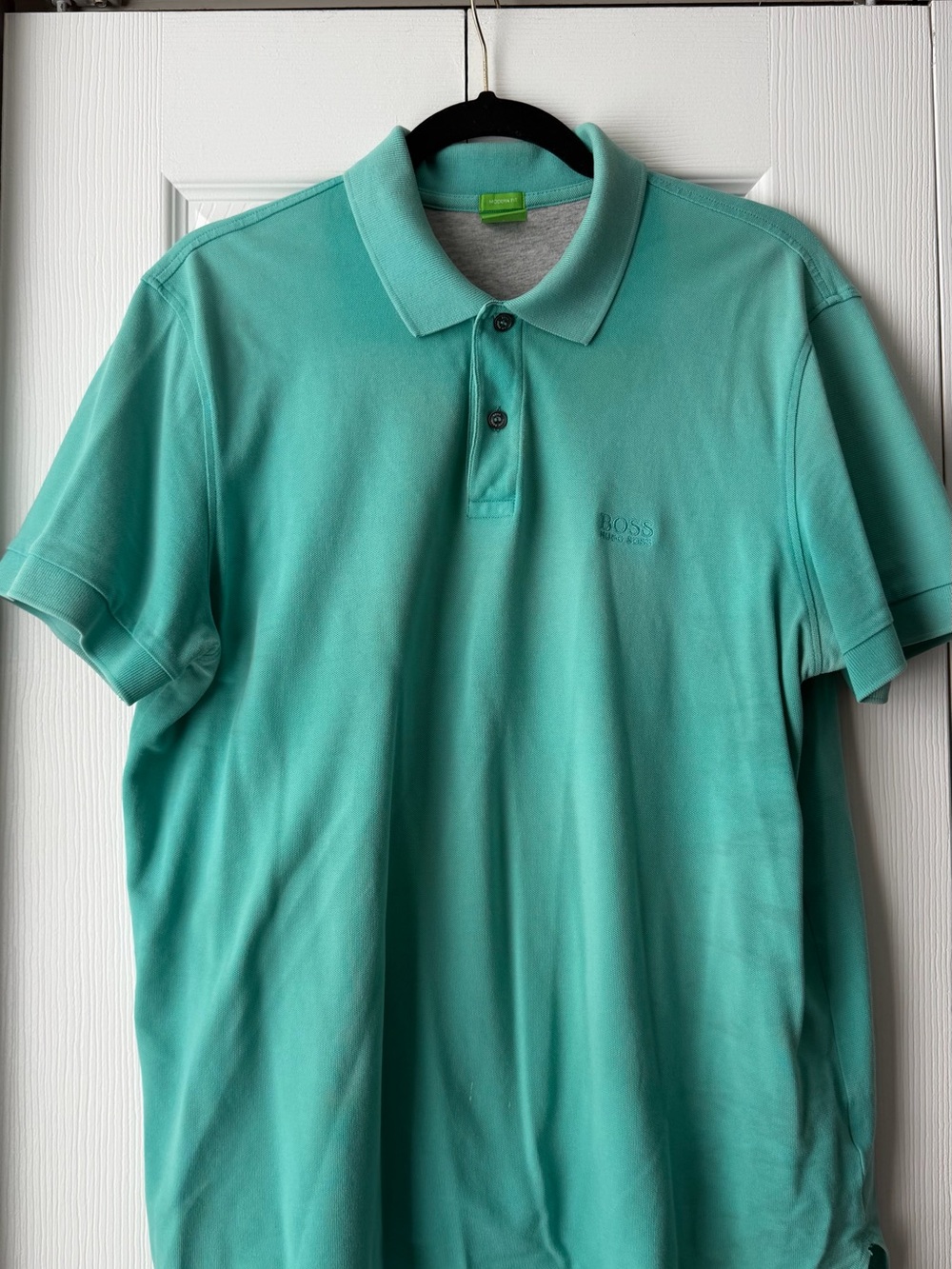 BOSS Men's Polo Shirt in Aqua Green